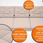 Sofá Oasis 2,90m Assento Retrátil E Reclinável Velosuede Bege