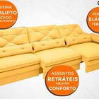 Sofá Oasis 2,90m Assento Retrátil E Reclinável Velosuede Cana