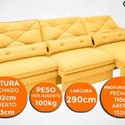 Sofá Oasis 2,90m Assento Retrátil E Reclinável Velosuede Cana