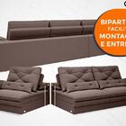 Sofá Oasis 2,90m Assento Retrátil E Reclinável Velosuede Choc