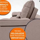 Sofá Oasis 2,90m Assento Retrátil E Reclinável Velosuede Marr