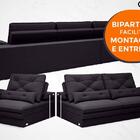 Sofá Oasis 2,90m Assento Retrátil E Reclinável Velosuede Pret