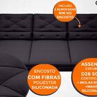 Sofá Oasis 2,90m Assento Retrátil E Reclinável Velosuede Pret