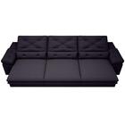 Sofá Oasis 2,90m Assento Retrátil E Reclinável Velosuede Pret