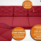 Sofá Oasis 2,90m Assento Retrátil E Reclinável Velosuede Verm