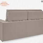 Sofá Olimpo 1,70m Assento Retrátil E Reclinável Velosuede Beg