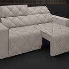 Sofá Olimpo 1,70m Assento Retrátil E Reclinável Velosuede Beg