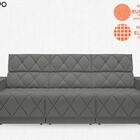 Sofá Olimpo 2,05m Assento Retrátil E Reclinável Velosuede Gra