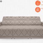 Sofá Olimpo 2,30m Assento Retrátil E Reclinável Velosuede Beg