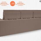 Sofá Olimpo 2,30m Assento Retrátil E Reclinável Velosuede Mar