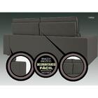 Sofá Omega 2,00m Assento Retrátil E Reclinável Velosuede Cinz