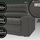 Sofá Omega 2,00m Assento Retrátil E Reclinável Velosuede Cinz