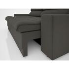 Sofá Omega 2,00m Assento Retrátil E Reclinável Velosuede Cinz