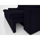 Sofá Omega 2,00m Assento Retrátil E Reclinável Velosuede Pret