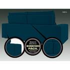 Sofá Omega 2,00m Assento Retrátil E Reclinável Velosuede Roya