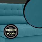 Sofá Omega 2,00m Assento Retrátil E Reclinável Velosuede Turq