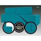 Sofá Omega 2,00m Assento Retrátil E Reclinável Velosuede Turq