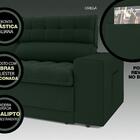Sofá Omega 2,00m Assento Retrátil E Reclinável Velosuede Verd