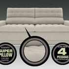 Sofá Omega 2,30m Assento Retrátil E Reclinável Velosuede Arei