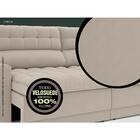 Sofá Omega 2,30m Assento Retrátil E Reclinável Velosuede Arei