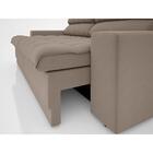 Sofá Omega 2,30m Assento Retrátil E Reclinável Velosuede Bege