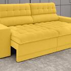 Sofá Omega 2,30m Assento Retrátil E Reclinável Velosuede Caná