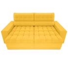 Sofá Omega 2,30m Assento Retrátil E Reclinável Velosuede Caná