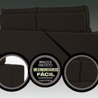 Sofá Omega 2,30m Assento Retrátil E Reclinável Velosuede Choc