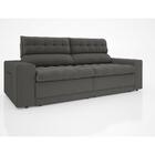 Sofá Omega 2,30m Assento Retrátil E Reclinável Velosuede Cinz