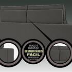 Sofá Omega 2,30m Assento Retrátil E Reclinável Velosuede Cinz