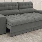 Sofá Omega 2,30m Assento Retrátil E Reclinável Velosuede Graf