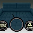 Sofá Omega 2,30m Assento Retrátil E Reclinável Velosuede Roya