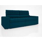 Sofá Omega 2,30m Assento Retrátil E Reclinável Velosuede Roya