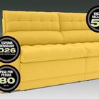 Sofá Omega 2,50m Assento Retrátil E Reclinável Velosuede Caná