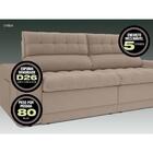 Sofá Omega 2,50m Assento Retrátil E Reclinável Velosuede Capu