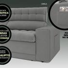 Sofá Omega 2,50m Assento Retrátil E Reclinável Velosuede Graf