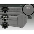 Sofá Omega 2,50m Assento Retrátil E Reclinável Velosuede Graf