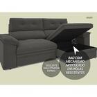 Sofá Omega 2,50m Assento Retrátil E Reclinável Velosuede Graf
