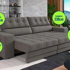 Sofá Omega Plus 2,30m Retrátil/reclinável Suede Cinza - Xflex