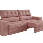 Sofá Omega Plus 2,30m Retrátil/reclinável Suede Nude - Xflex