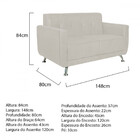 Sofá Omodei Benjamin 2 Lugares Linho