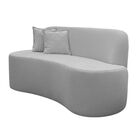 Sofá Ondulado Orgânico Pequeno 2 Lugares Sala Bouclé Bouclé C