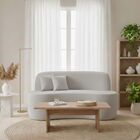 Sofá Ondulado Orgânico Pequeno 2 Lugares Sala Bouclé Bouclé C