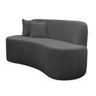 Sofá Ondulado Orgânico Pequeno 2 Lugares Sala Bouclé Bouclé C