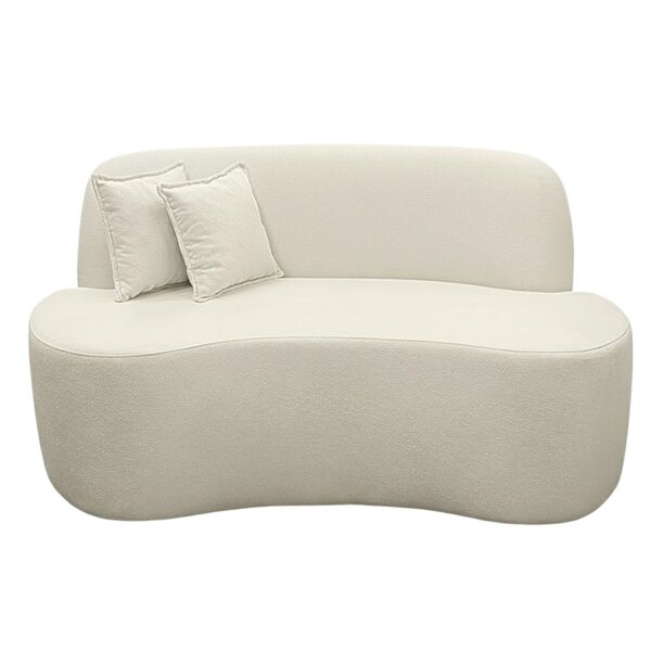 Sofá Ondulado Orgânico Pequeno 2 Lugares Sala Bouclé Bouclé O