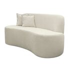 Sofá Ondulado Orgânico Pequeno 2 Lugares Sala Bouclé Bouclé O