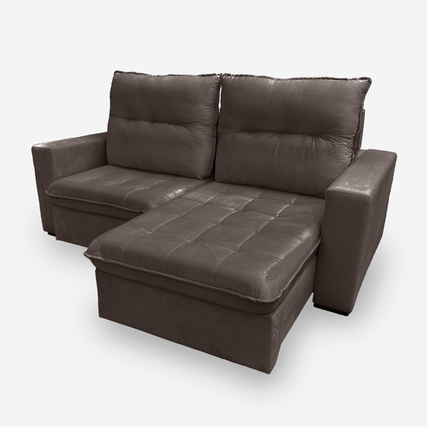 Sofá Onix 2 Lugares 1,90 Metros Veludo - 17 Chocolate