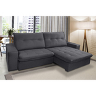 Sofá Onix 3 Lugares 2,10 Metros Veludo - 10 Cinza