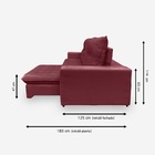 Sofá Onix 4 Lugares 2,50 Metros Veludo - 22 Bordô