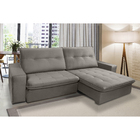 Sofá Onix 5 Lugares 2,70 Metros Veludo - 03 Capuccino